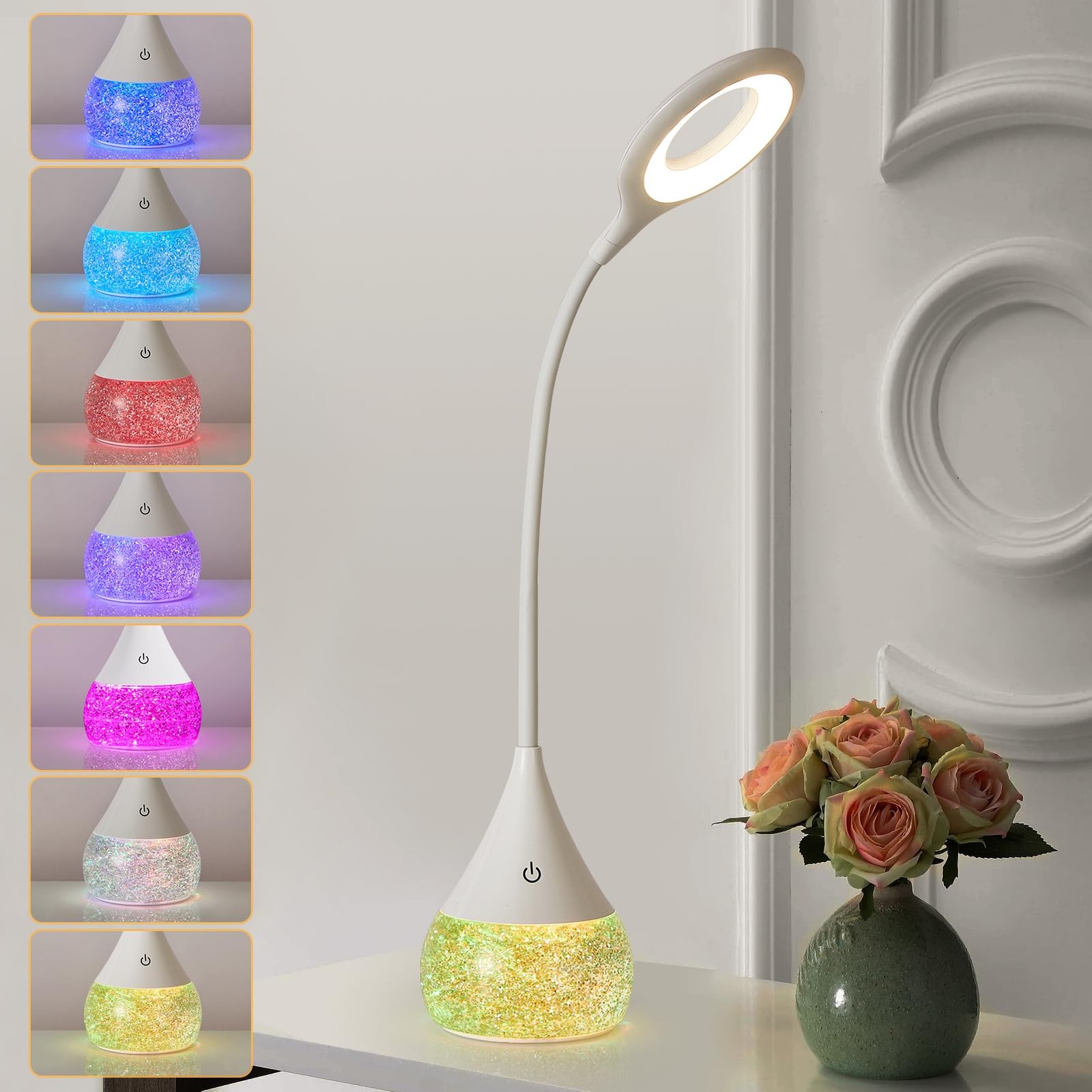 HARPER LIVING LED Desk Lamp with Glitter 10cm x x 47cm, 4000k & Dimmable - Image 2