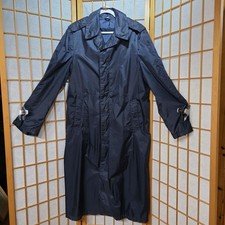 US Military Rain Coat Mens 38XL USAF Air Force Trench Vtg 1960s-70 Blue Read