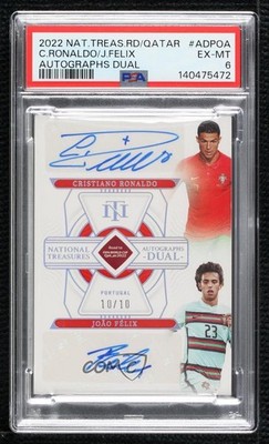 2022 National Treasures Road to FIFA World Cup 10/10 Cristiano Ronaldo Auto dd2