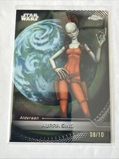 🏍️2025 TOPPS CHROME STAR WARS HYPERSPACE BLACK WAVE REFRACTOR /10 AURRA SING