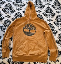 Timberland Mens Classic Tree Logo Regular Fit Hoodie Size Medium M Tan Pullover