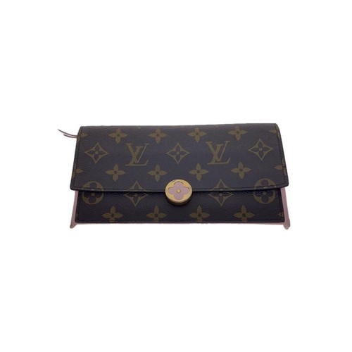 Louis Vuitton Porte-Feuille Monogram Canvas Rose Brown Wallet From Japan