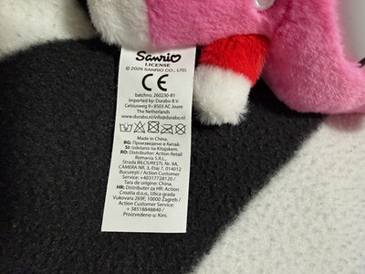 Sanrio Hello Kitty Plüschtier Schlüsselanhänger rosa/weiß/rot aus Plüsch