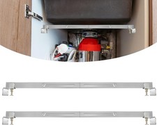 2 Pcs Undermount Sink Supports Brackets Adjustable Stainless Steel Installation