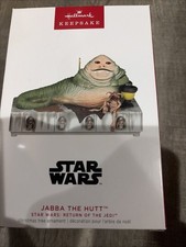 JABBA THE HUTT Ornament 2023 Hallmark Star Wars Talks Moves Salacious Crumb NIB
