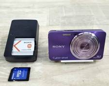 SONY Cyber-Shot DSC-W570 16.1MP Violet Tested Working CCD From Japan