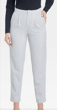 Women's High-Rise Tailored Trousers - A New Day Gray 12 Lightweight Ankle-Length