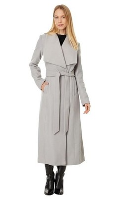 COLE HAAN Wool Blend Belted Trench Maxi Wrap Coat Size 4 NWT Retail $500
