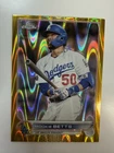 2022 Topps Chrome #100 Mookie Betts Gold Ray Wave Refractor Dodgers Trading Card