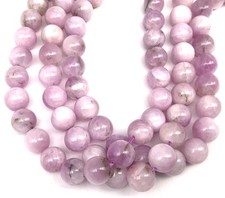 Natural Lavender Kunzite Round Gemstone Beads Stone-Jewelry Making Beads