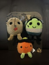 Halloween Dog Toys Monster Bash Set of 3 Zombie Jack o Lantern Alien Squeaker