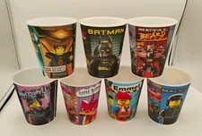2014 McDonald's The Lego Movie Lenticular Tumbler Cups, Lot Of 7, No Duplicates