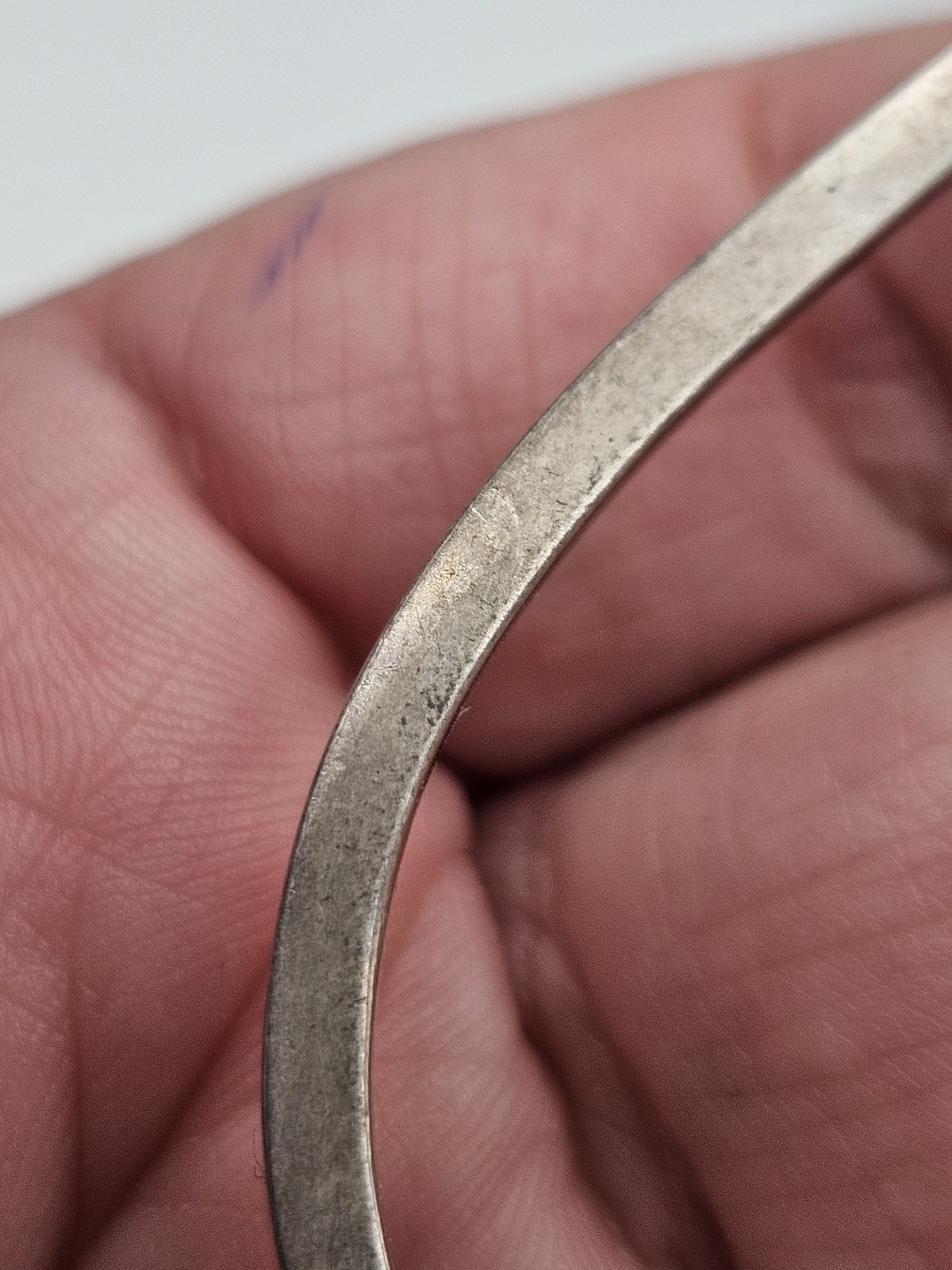 Vintage Sterling Silver Square Stackable Bangle B… - image 5