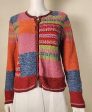 Christopher Banks 90s Patchwork Cardigan M
