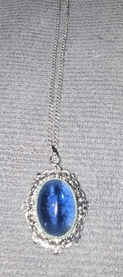 Vintage Whiting Davis Blue Necklace 
