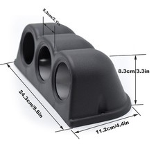 UNIVERSAL 2" 52MM TRIPLE HOLE GAUGE POD DASHBOARD METER MOUNT HOLDER RACING gallery