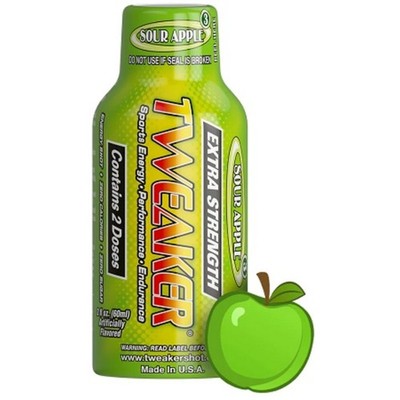3x Tweaker Extra Strength Sour Apple Energy Shot Drink Liquid Vitamin New Lot 2o