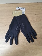 Rab Unisex Gloves Power Stretch Contact Size Large Black Lightweight NEW