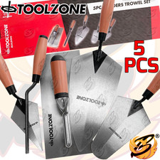 Builder's Trowel Set Building Brick Pointing Gauging Jointer Trowels 5 Piece Kit