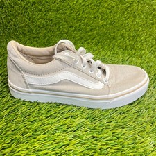 Vans Ward Summer Canvas Womens Size 6 Taupe White Athletic Skate Shoes Sneakers