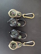 Pocket Watch With Carabineer And Compass. Lot Of 4