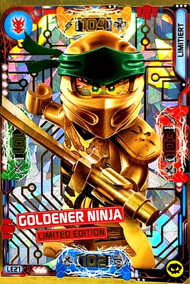 LEGO Ninjago Trading Card Game Limitierte Karte LE21 Goldener Ninja