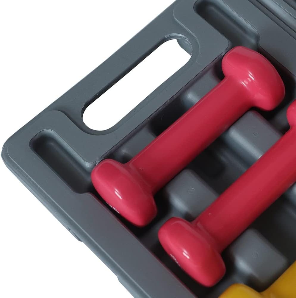 Set 6 Manubri Da Palestra Con Valigetta (2X0.5Kg + 2X1Kg + 2X1.5Kg), Pesi Fitnes foto 6