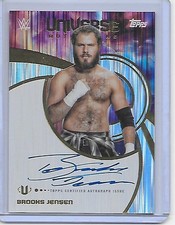 2025 WWE Topps Universe Autographs Flare BROOKS JENSEN on card auto #UNA-BJE