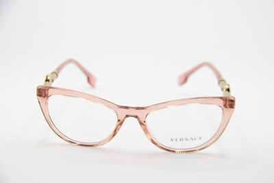 NEW VERSACE MOD. 3311 5322 CLEAR PINK GOLD AUTHENTIC EYEGLASSES 52