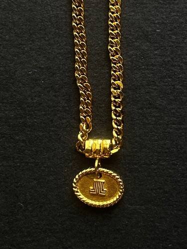 Logo LANVIN Vintage Gold Chain Bracelet Logo