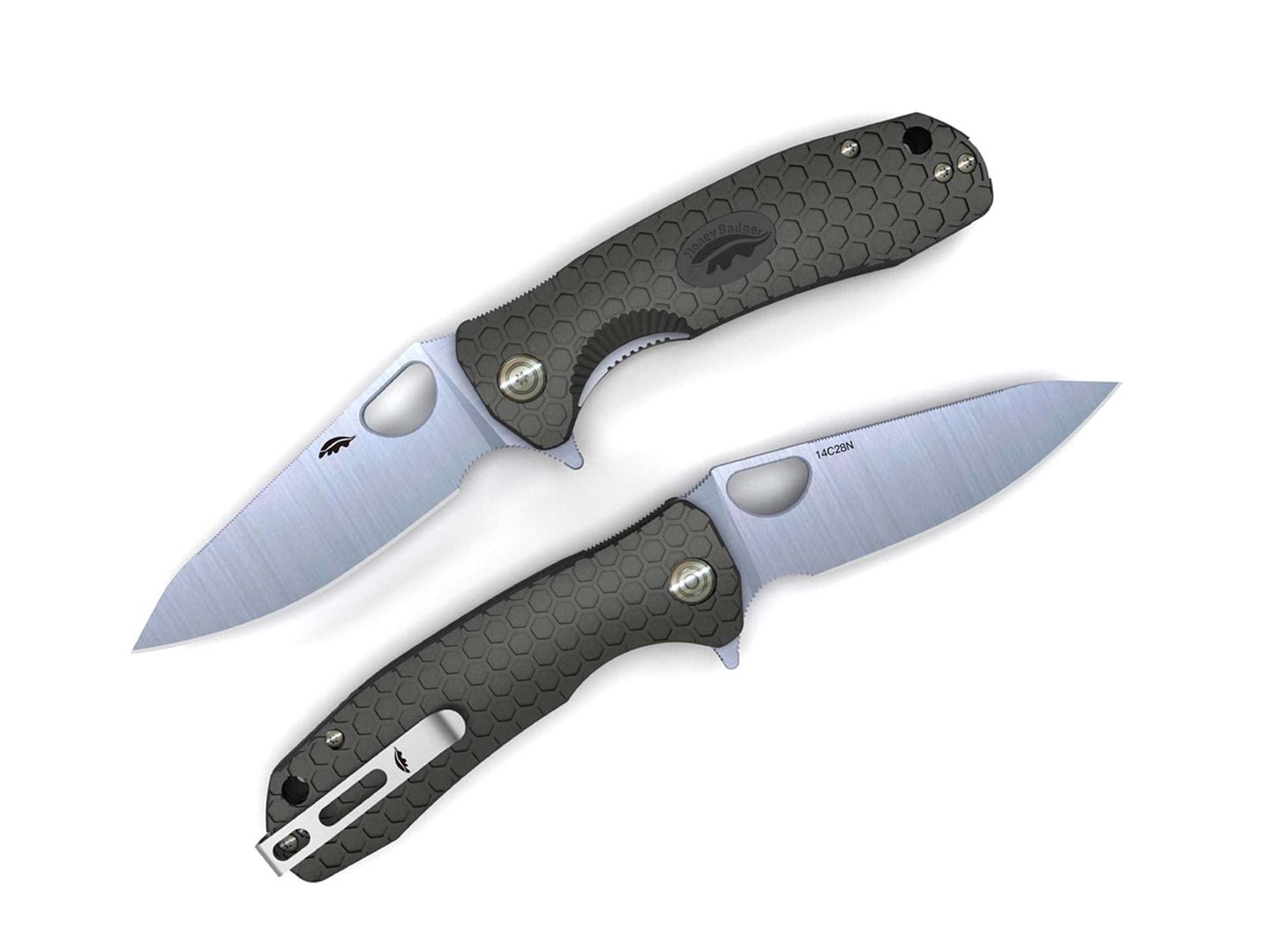 4045011284298 Messer Honey Badger Leaf 14C28N Small Black No name 18390₽