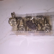 Carnation Home Fashions Antique Gold Metal Shower Curtain Hooks 12-Pack SLM-HAM