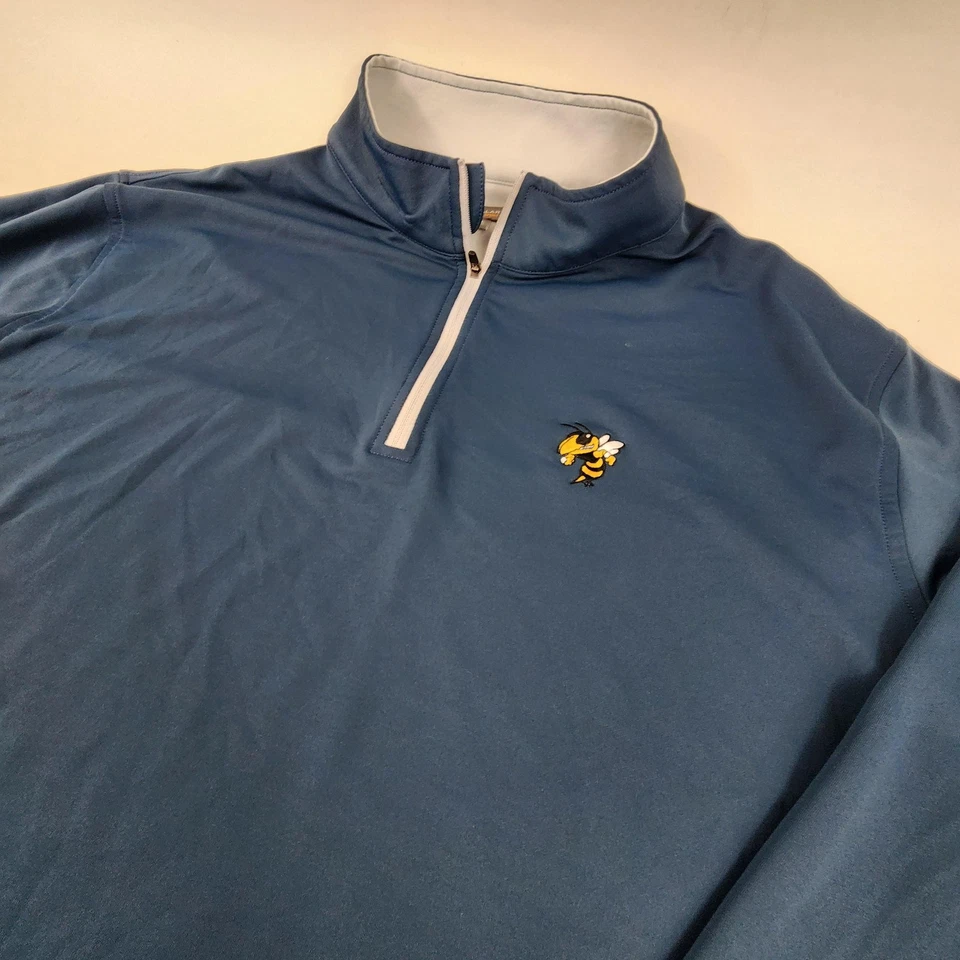 Peter Millar Crown Sport Men’s XXL Georgia Tech Yellowjackets 1/4 Zip Pullover - Image 2 of 4