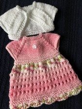 HAND KNITTED DOLLS CLOTHES * UNIQUE OUTFIT 11”,12” BABY, OOAK, REBORN