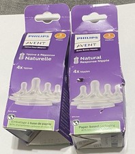 8 PCs. Philips Avent Natural Response Nipples, Medium Flow Flow 3 