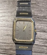 Neo Vintage Seiko 9020-5169 Quartz Watch Tank Two Tone Thin 6.75 Untested