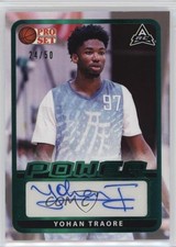 2021-22 Leaf Pro Set Power Base Green Spectrum Foil 24/50 Yohan Traore Auto n1u