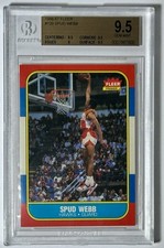 Spud Webb 1986-87 Fleer Rookie RC Basketball Card BGS 9.5 Gem Mint Low Pop NICE!. rookie card picture