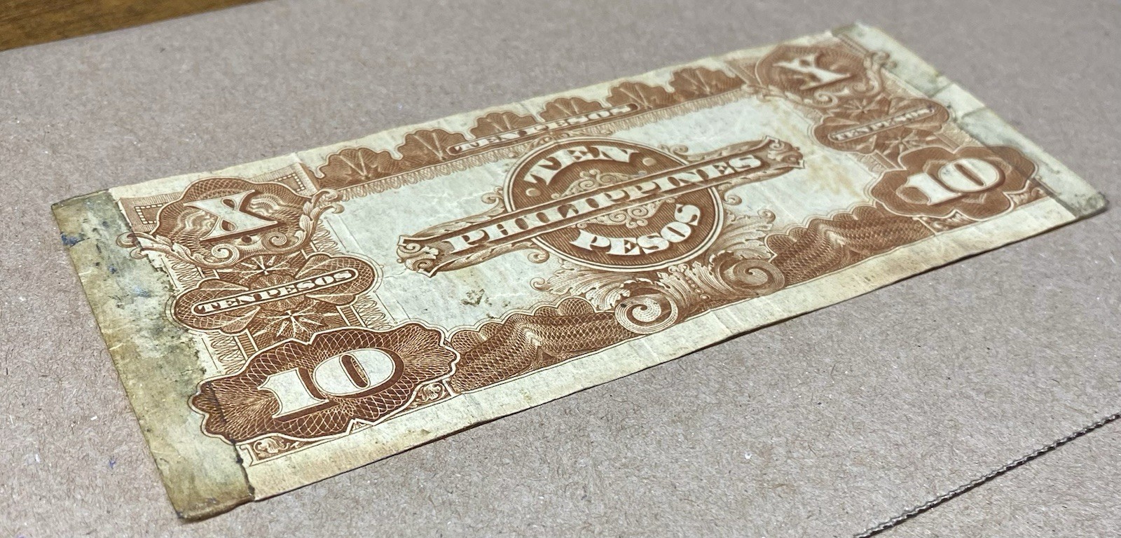 1936 Philippines 10 Pesos Treasury Certificate Sgt. AUTO