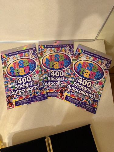 Lisa Frank Sticker Lot 3 Partial Books 400+ Stickers Alphabet Sheet Rainbow