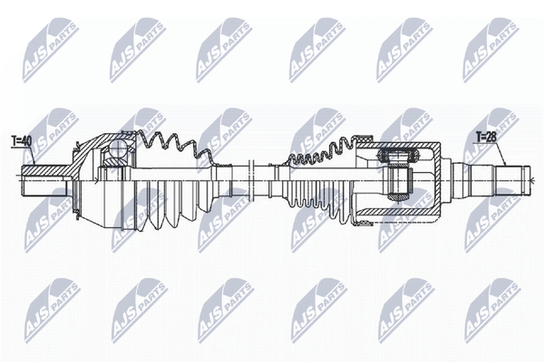 Antriebswelle Nty NPW-VV-143 FüR Volvo S60 2 134 V60 1 155 S80 124 V70 3 135-image