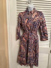 Talbot Multi-Color Button Dress With Belt size 4