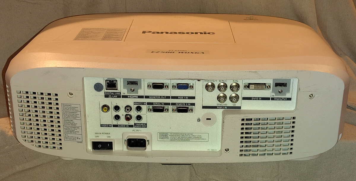 Panasonic PT-EZ580 LCD Projector 5400 Lumens ~PT-EZ580u 1506 Lamp