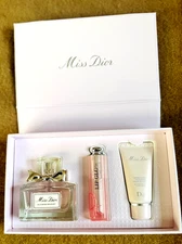 Miss Dior Blooming Bouquet 3 PC Set 1.0 oz EDT + Lip Glow 001 Pink + Hand Creme