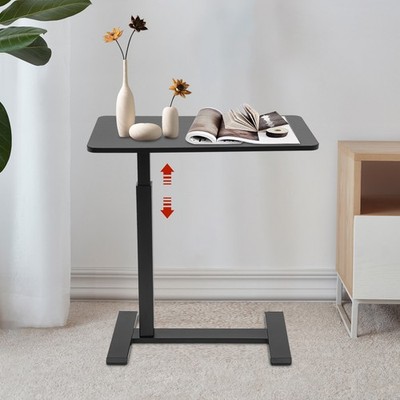 Pneumatic Mobile Standing Desk Laptop Desk, Overbed Table Hospital Home Use