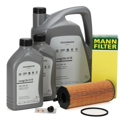 7L ORIGINAL 0W30 Motoröl MANN Ölfilter für AUDI A4 A6 Q7 VW TOUAREG 2.7/3.0 TDI