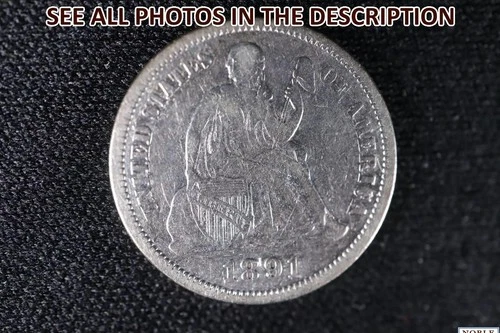 NobleSpirit 1891 Silver Seated Liberty Dime Fine+ Polished