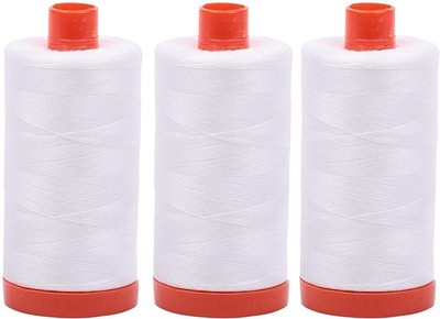 3-PACK - 50WT - Natural White Solid - Mako Cotton Thread - 1422Yds EACH - MK5...
