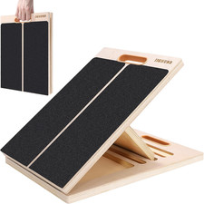 Slant Board for Calf Stretching, Adjustable Wooden Calf Stretcher Incline Board,
