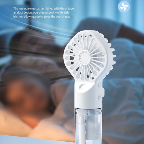Compact Handheld Fan with Misting Spray Rechargeable Stay Cool Outdoors - Afbeelding 7 van 15